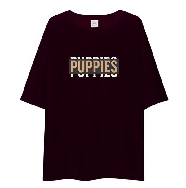 " Puppies " | Unisex Oversized T-Shirt Drop Shoulder