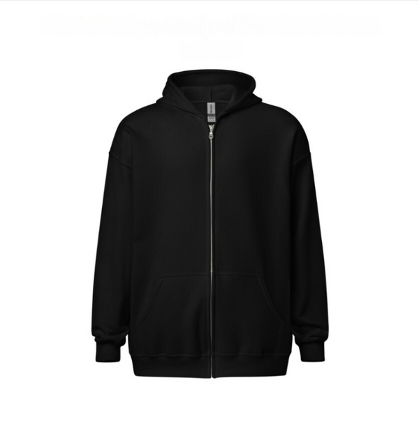 Unisex Plain Zipper Hoodie